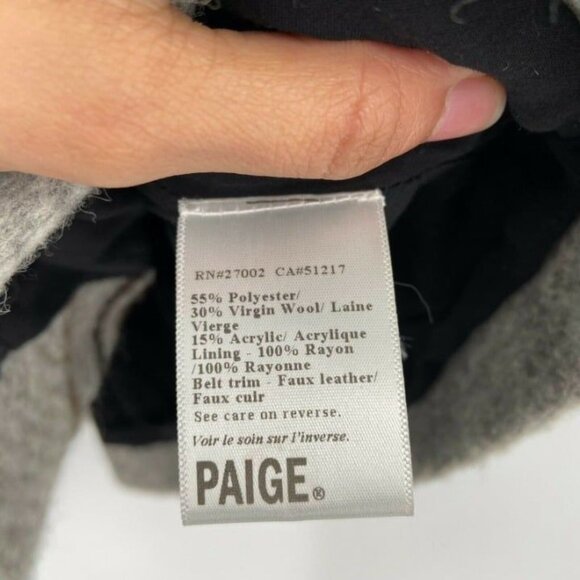 PAIGE HAYLYNN Coat Size Small Heather Grey/Custard/Dark Brown Wool‎ Blend - Picture 6 of 12